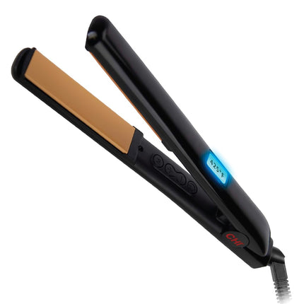 CHI Original Digital Ceramic Hairstyling Iron, Hair Straightener Delivers Shiny, Smooth Results, Even Heat for Less Damage, 1" Iron, Piano Black 🍁 All In One Marketplace Canada