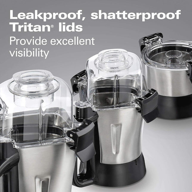 HAMILTON BEACH PROFESSIONAL 58770 2.2 HP 120V Mixer Grinder and Juicer - Refurbished with Home Essentials warranty
