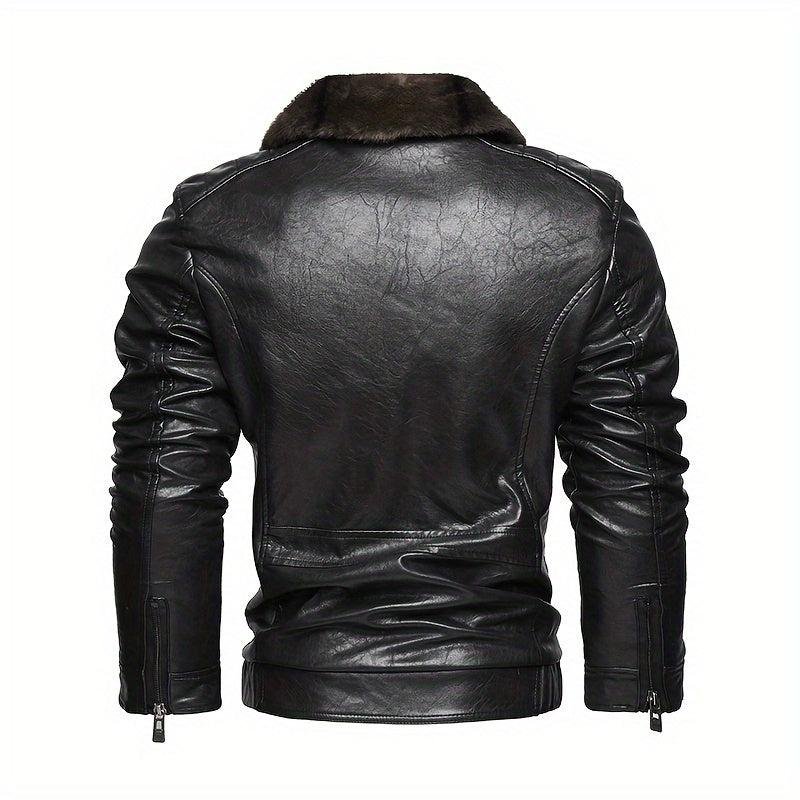 Cozy Vintage-Style Motorcycle Jacket