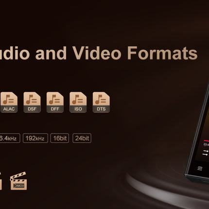 DIBELLAY Oilsky Hi-Fi MP3 Player – Bluetooth/WiFi, Lossless DSD Audio, 64GB (Expandable to 1TB)