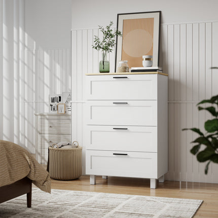 Taylor Chest with 4 Drawers for Bedroom-White