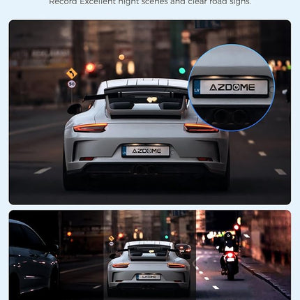 AZDOME PG19X Front and Rear 4K Mirror Dash Cam