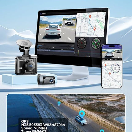 AZDOME GS63H Pro Front and Rear Dash Cam