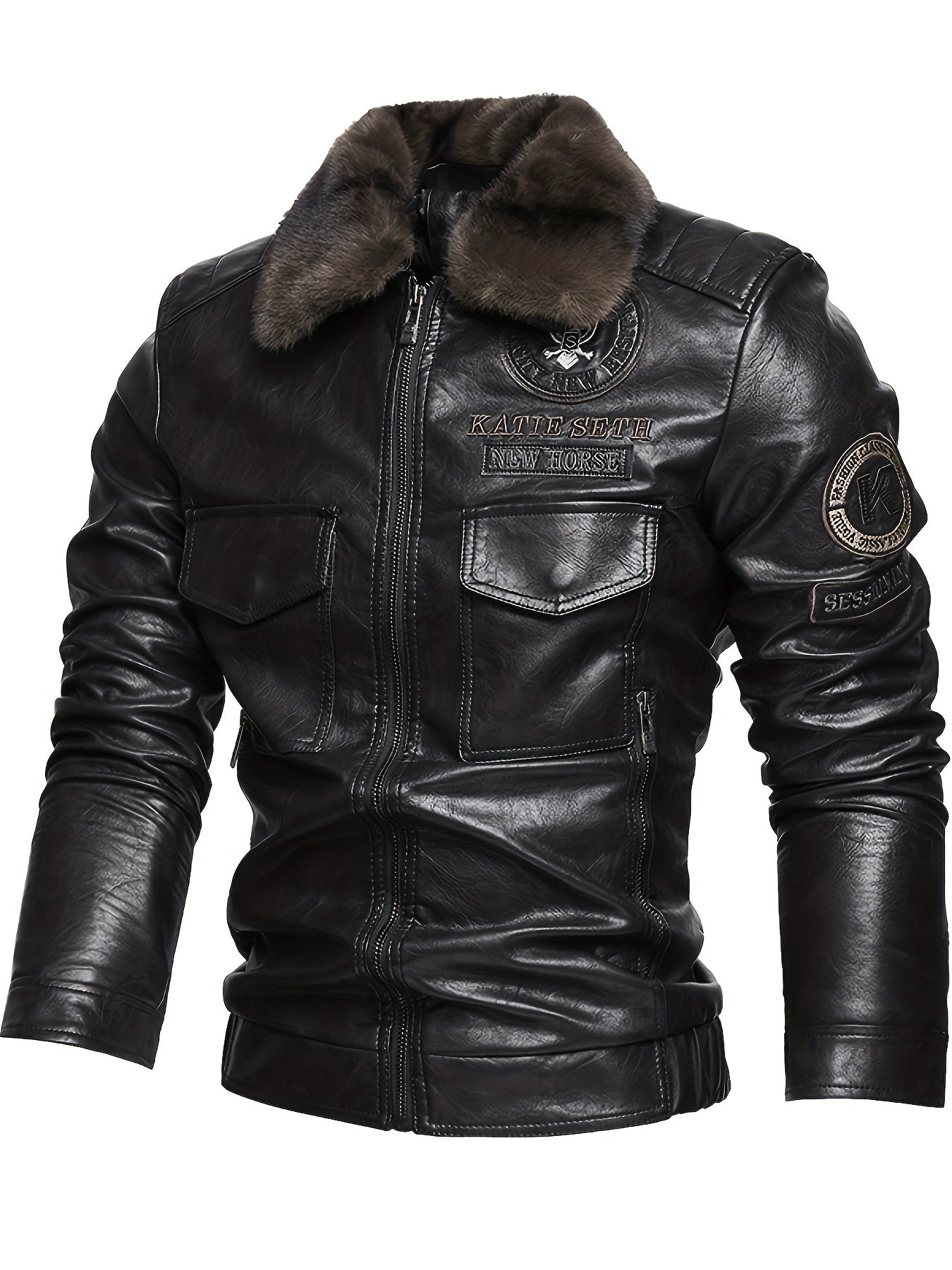 Cozy Vintage-Style Motorcycle Jacket