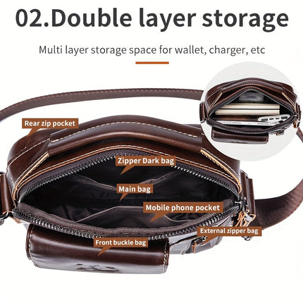 Genuine Leather Crossbody Bag