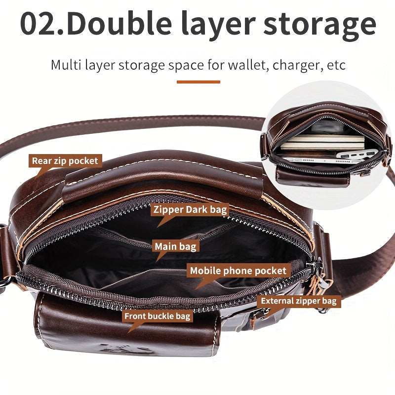 Genuine Leather Crossbody Bag