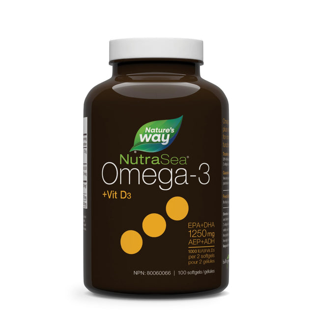 Nature's Way NutraSea Omega-3 & Vitamin D Mint – 100 Softgels