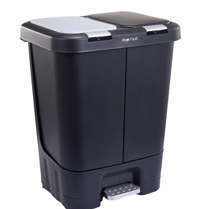 Step N’ Sort 40L Dual Compartment Recycling Bin – Slim Kitchen Waste & Recycling System (2 × 20L) 🍁 All In One Marketplace Canada