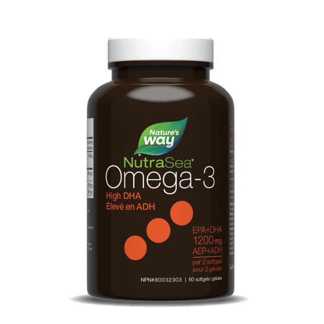 Nature's Way NutraSea DHA 2X Omega-3 – Fresh Mint, 60 Softgels
