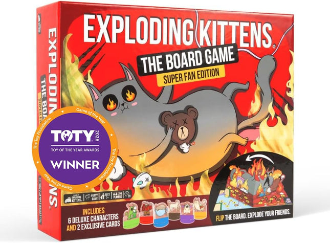 Exploding Kittens Board Game Superfan, 2-6 Players