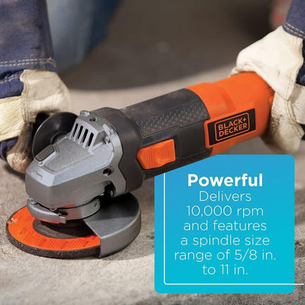 BLACK+DECKER Angle Grinder Tool, 4-1/2-Inch, 6.0 - Amp (BDEG400)