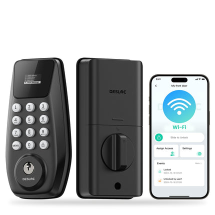 DESLOC C100 Plus Smart Keyless Entry Door Lock with Built-in WiFi 🍁 All In One Marketplace Canada