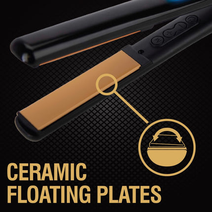 CHI Original Digital Ceramic Hairstyling Iron, Hair Straightener Delivers Shiny, Smooth Results, Even Heat for Less Damage, 1" Iron, Piano Black 🍁 All In One Marketplace Canada