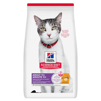 Hill's Science Diet Adult 11+ Chicken Recipe Dry Cat Food, 1.58 kg Bag