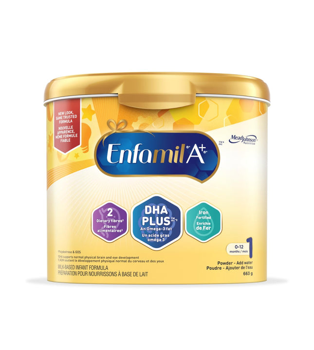 Enfamil A+ Baby Formula Powder Tub – 663g, 0-12 Months