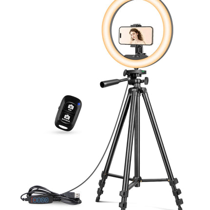 UBeesize 12 inch Ring Light with Stand, Selfie Ring Light with 50" Extendable Tripod Stand & Phone Holder for Live Stream/Makeup/YouTube Video 🍁 All In One Marketplace Canada