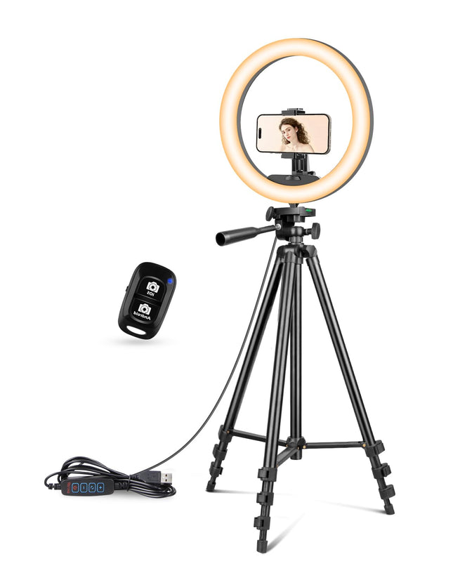 UBeesize 12" Ring Light with 50" Tripod Stand & Phone Holder