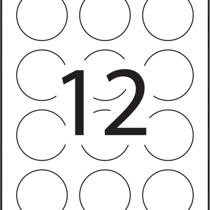 Avery Matte White Round Labels, 2" Label, for Laser/Inkjet Printers, Easy Peel, Print to Edge, 120 Permanent White Labels, Apply on Paper/Cardboard/Metal/Glass/Plastic, (22859) Made in Canada 🍁 All In One Marketplace Canada