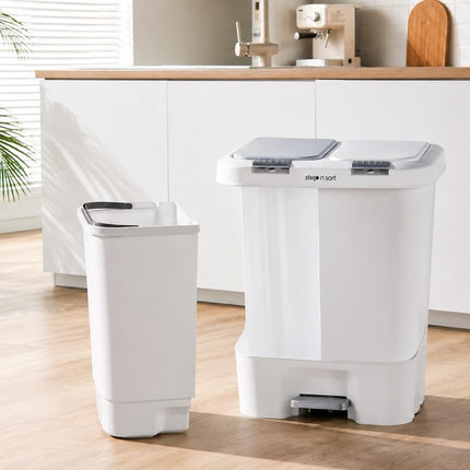 Step N’ Sort 40L Dual Compartment Recycling Bin – Slim Kitchen Waste & Recycling System (2 × 20L) 🍁 All In One Marketplace Canada
