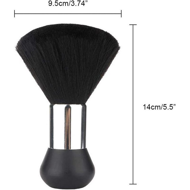 Black Large Barber Brush | Soft Neck Duster for Hair Cutting, Face Cleaning, Hair Sweep Brushes Salon Tool
