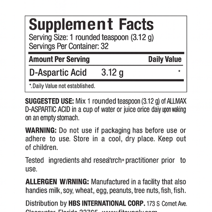ALLMAX D-Aspartic