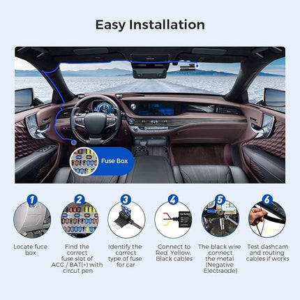 AZDOME JYX05 3-Lead Acc Hardwire Kit Type-C Port