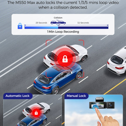 AZDOME M550 Max 3CH 4K Dash Cam