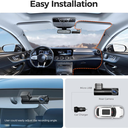 LINGDU D100 2.5K Dash Cam Front