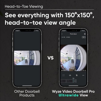 Wyze Wireless Video Doorbell Pro (Chime Included), 1440 HD Video