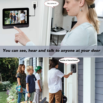 Wireless Video Doorbell with 4.3" HD Screen