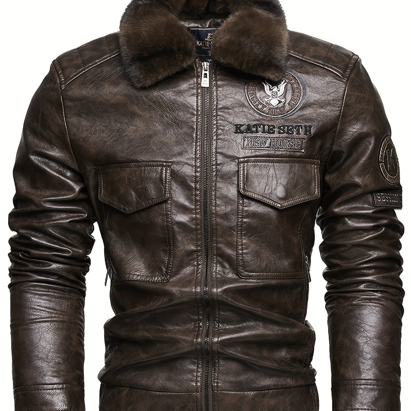Cozy Vintage-Style Motorcycle Jacket