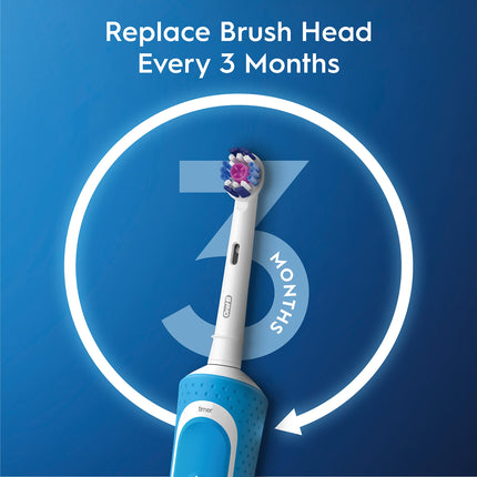 Oral-B Pro 400 3D White Vitality Electric Toothbrush with (2) Brush Heads, Rechargeable, Blue 🍁 All In One Marketplace Canada
