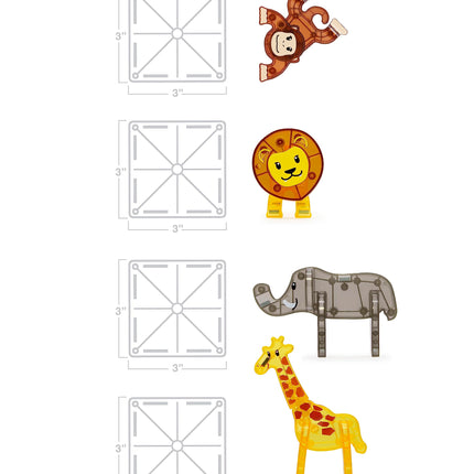 MAGNA-TILES Safari Animals 25-Piece Magnetic Construction Set, The Original Magnetic Building Brand 🍁 All In One Marketplace Canada