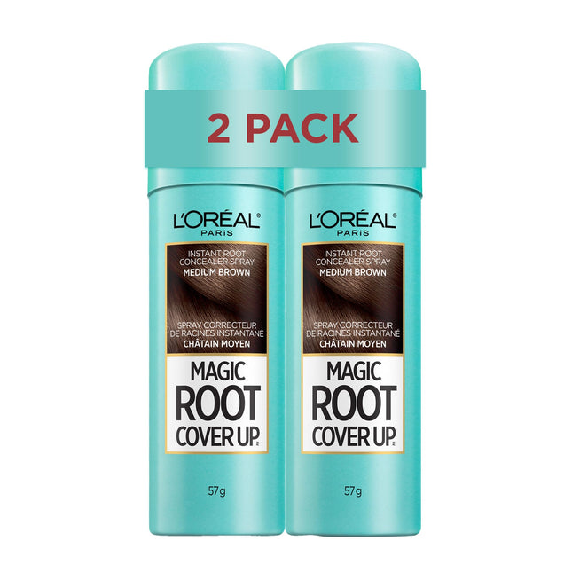 L’Oréal Paris Magic Root Cover Up Spray – Medium Brown Blonde, Pack of 2