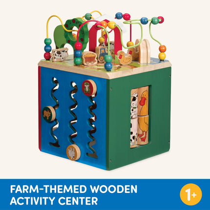 Battat Wooden Activity Cube, 5-Sided Play Center