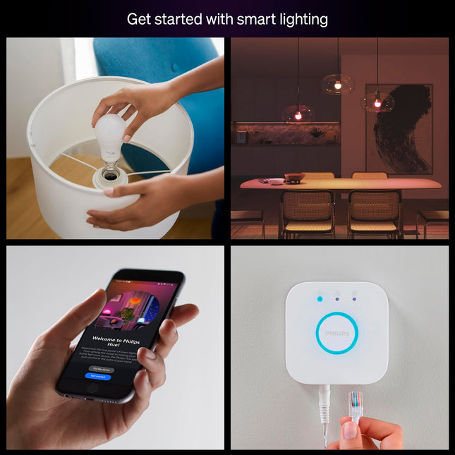 Philips Hue Starter Kit Bridge + 4 Smart Bulbs