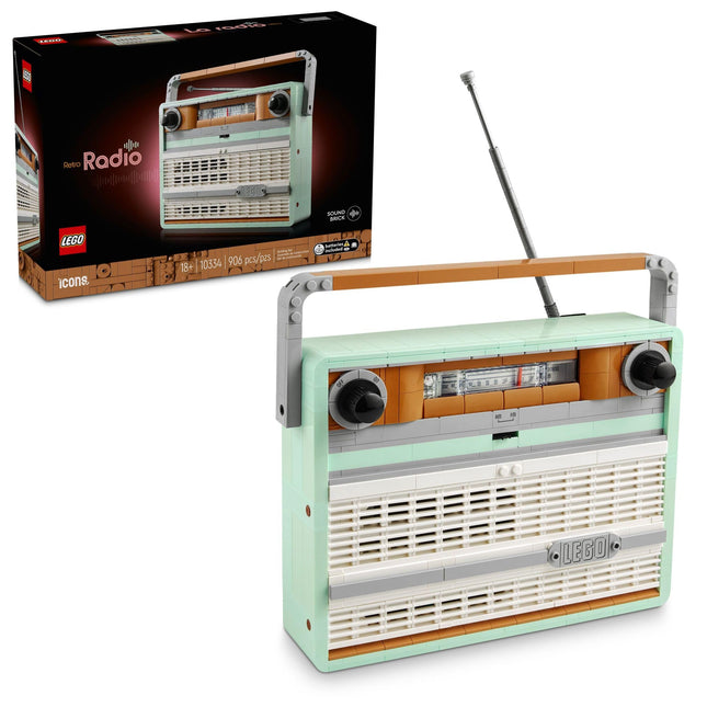 LEGO Icons Retro Radio Building Set for Adults - Home Decor for Bedroom, Living Room, Desk for Vintage Aesthetic with Sound Effects & Smart Phone Integration- Gift for Men and Women - 10334 🍁 All In One Marketplace Canada