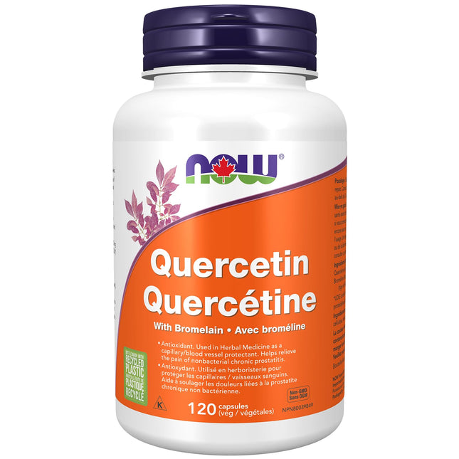 NOW Quercetin with Bromelain, 120 Veg Capsules