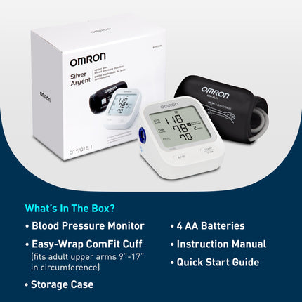 Omron Silver Upper Arm Blood Pressure Monitor