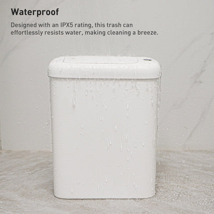 EKO Automatic Bathroom Trash Can with Lid, 2.6 Gallon Slim Touchless Garbage Can, Waterproof Motion Sensor Trash Bin for Bathroom, Office, Kitchen, White 🍁 All In One Marketplace Canada