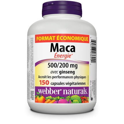 Webber Naturals Maca Energy with Ginseng, 150 Capsules