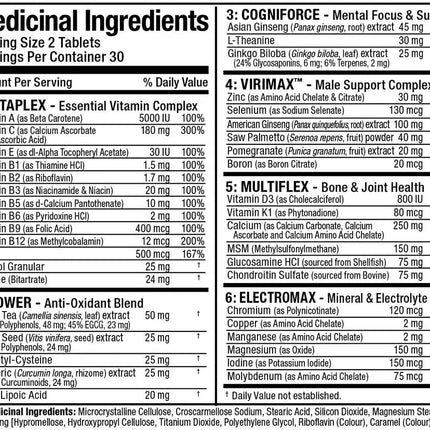 Allmax VITAFORM FOR MEN (Men's Multi-Vitamin), 30 Day Supply
