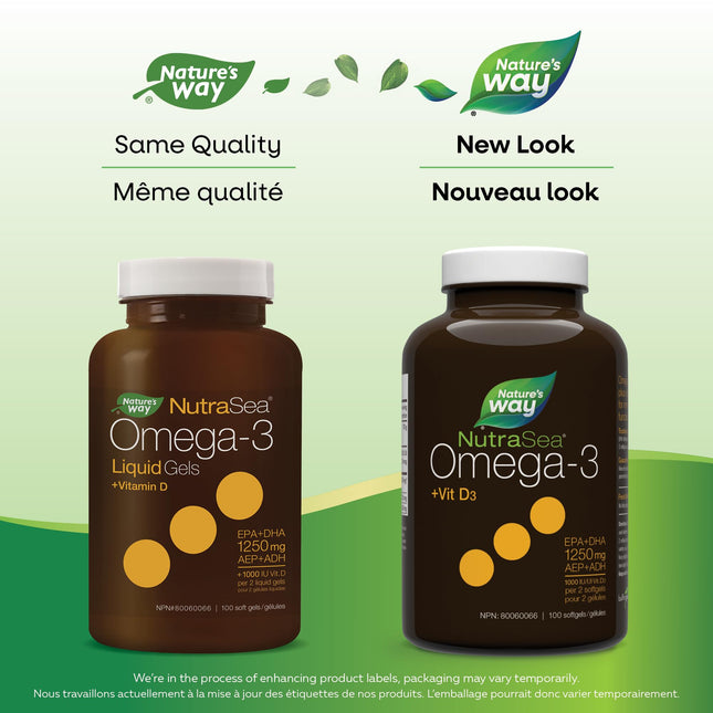 Nature's Way NutraSea Omega-3 & Vitamin D Mint – 100 Softgels