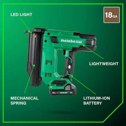 Metabo HPT 18V Cordless Brad Nailer Kit