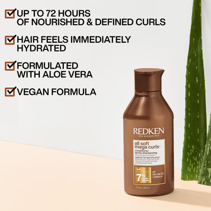 Redken All Soft Mega Curls Conditioner, 300 mL