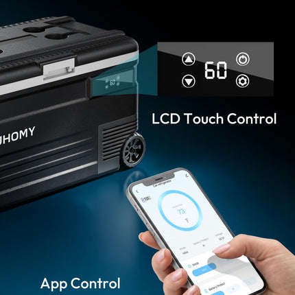 EUHOMY 12 Volt Refrigerator, 80QT(75L) 12V Fridge, Electric Cooler APP Control, Car Fridge 12/24V DC 110-240V AC, Car Refrigerator 0℉~68℉, 12 Volt Cooler for Camping, Trip, Truck, Boating, Outdoor 🍁 All In One Marketplace Canada