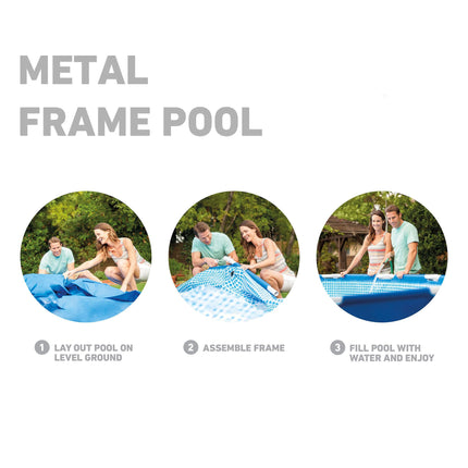 INTEX 28205EH Metal Frame Above Ground Swimming Pool: 8ft x 20in – Puncture-Resistant Material – Easy Assemble – Rust Resistant – 483 Gallon Capacity 🍁 All In One Marketplace Canada