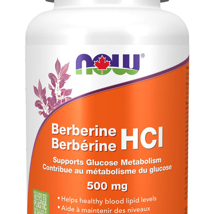 NOW Berberine HCL 500 mg, 90 Veg Capsules