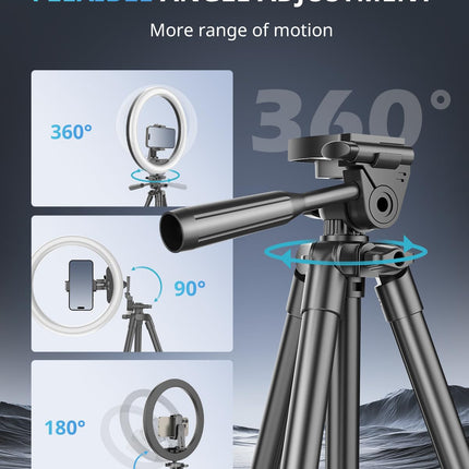 UBeesize 12 inch Ring Light with Stand, Selfie Ring Light with 50" Extendable Tripod Stand & Phone Holder for Live Stream/Makeup/YouTube Video 🍁 All In One Marketplace Canada