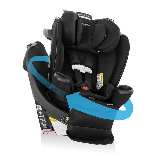 Evenflo Gold Revolve360 Extend All-in-One Rotational Car Seat with SensorSafe - Onyx